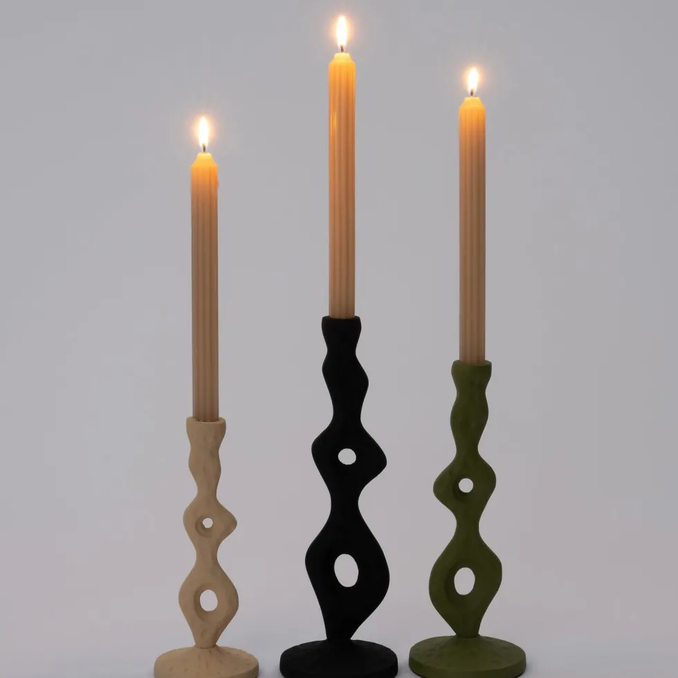 Intratuin kandelaar Dezi zwart D 9,5 H 29 cm