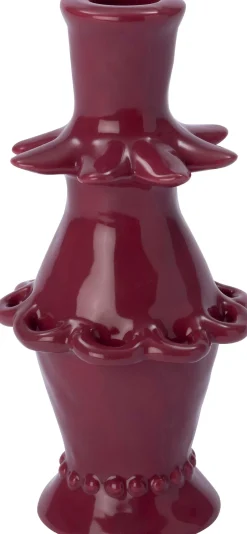 Intratuin kandelaar Ely rood D 8,5 H 17,2 cm