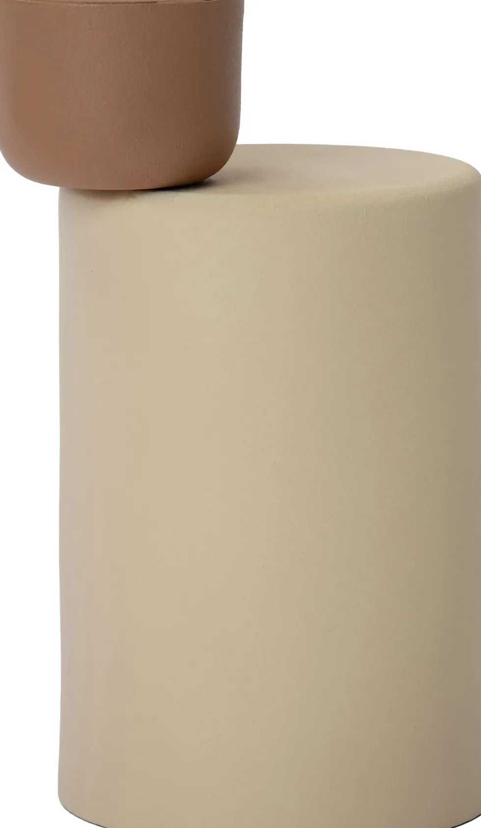 Intratuin kandelaar Faas beige D 8 H 14 cm