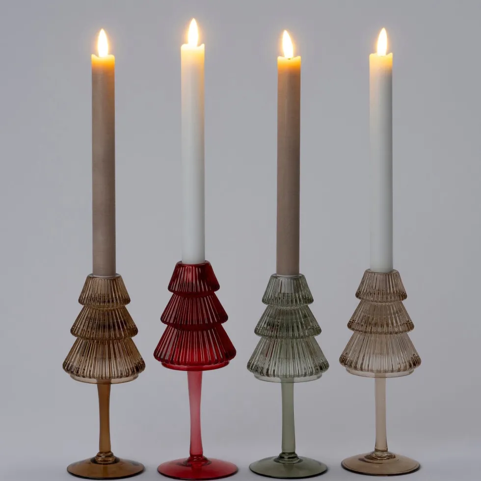 Intratuin kandelaar Gilmar rood D 8 H 19 cm