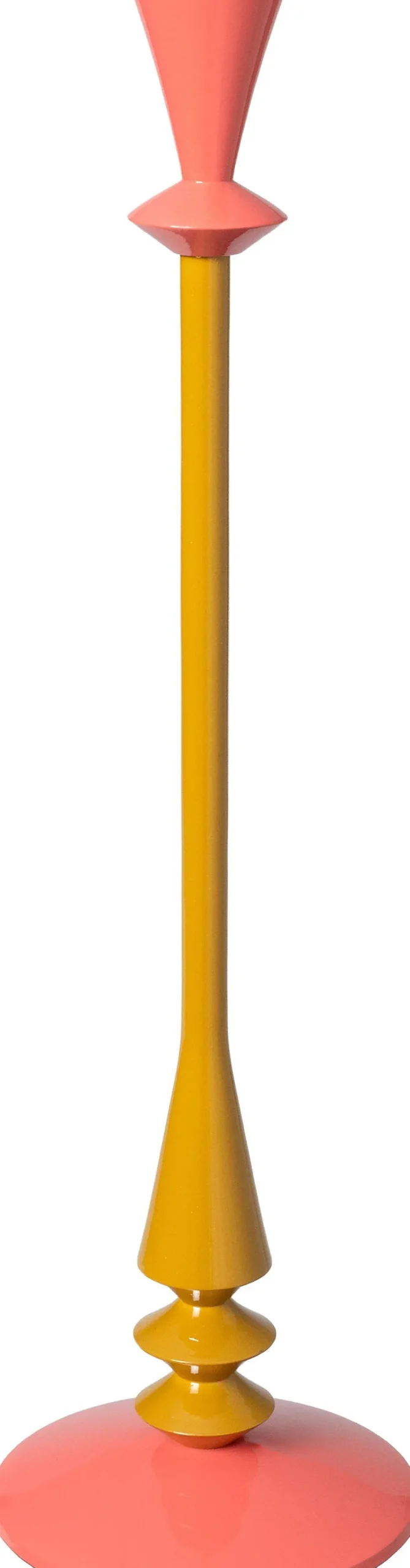 Intratuin kandelaar Gonnie geel / roze D 13 H 49 cm