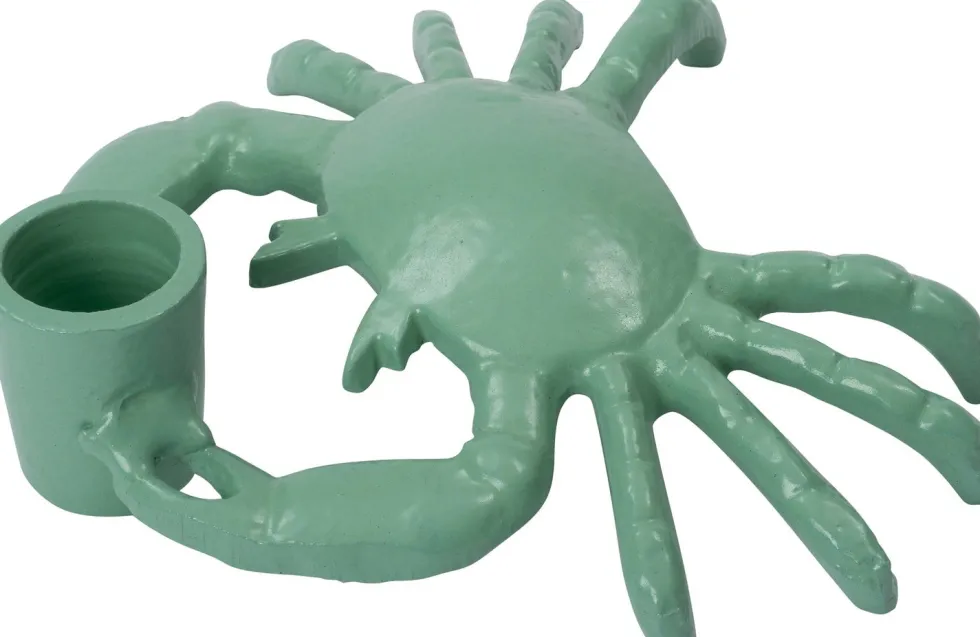 Intratuin kandelaar Jaba krab blauw 14,5 x 14 x 3 cm