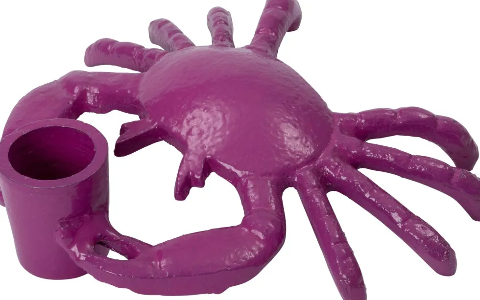 Intratuin kandelaar Jaba krab roze 14,5 x 14 x 3 cm