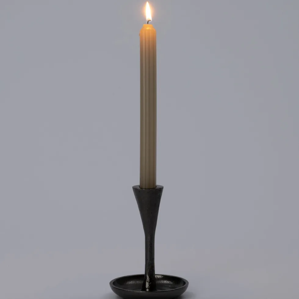 Intratuin kandelaar Kee zwart D 10,5 H 15,5 cm