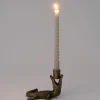 Intratuin kandelaar Krokodil koper D 12 H 15 cm