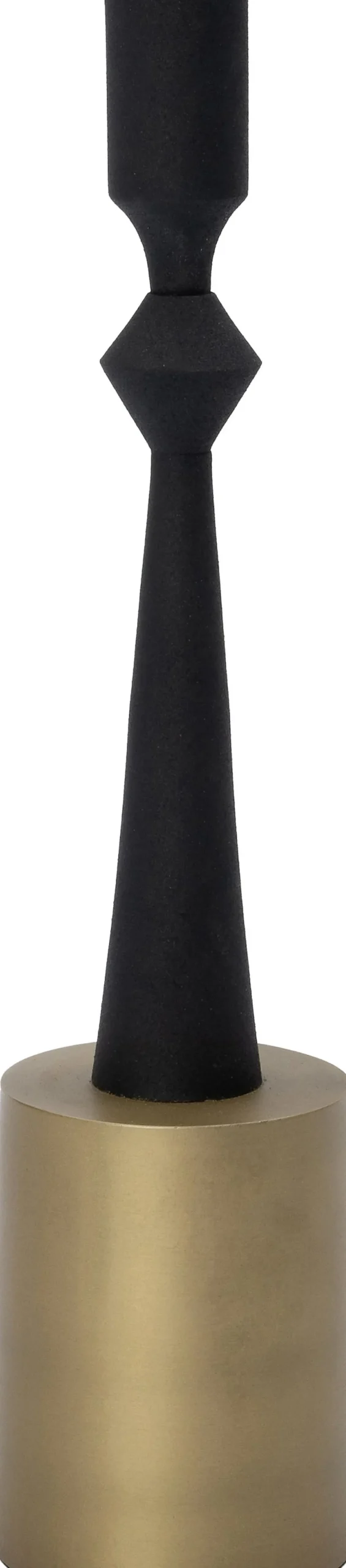 Intratuin kandelaar Lucia goud / zwart D 8 H 34 cm
