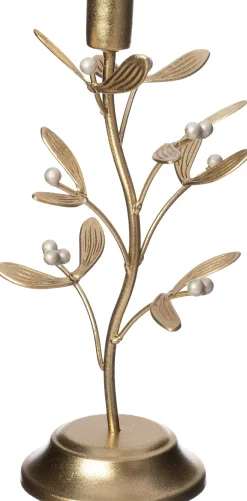 Intratuin kandelaar Mistletoe goud D 12 H 26 cm