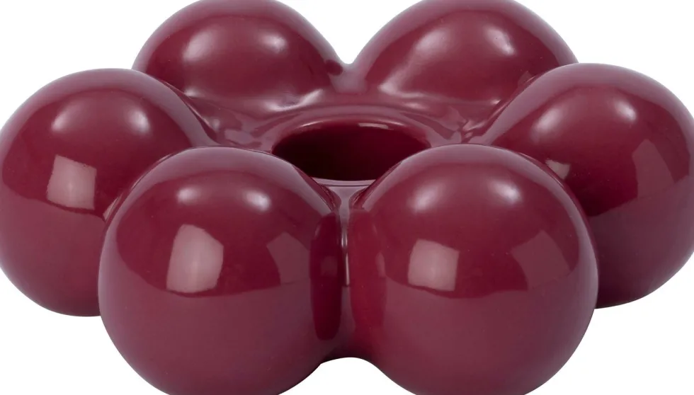 Intratuin kandelaar Moni rood D 10,8 H 3,7 cm