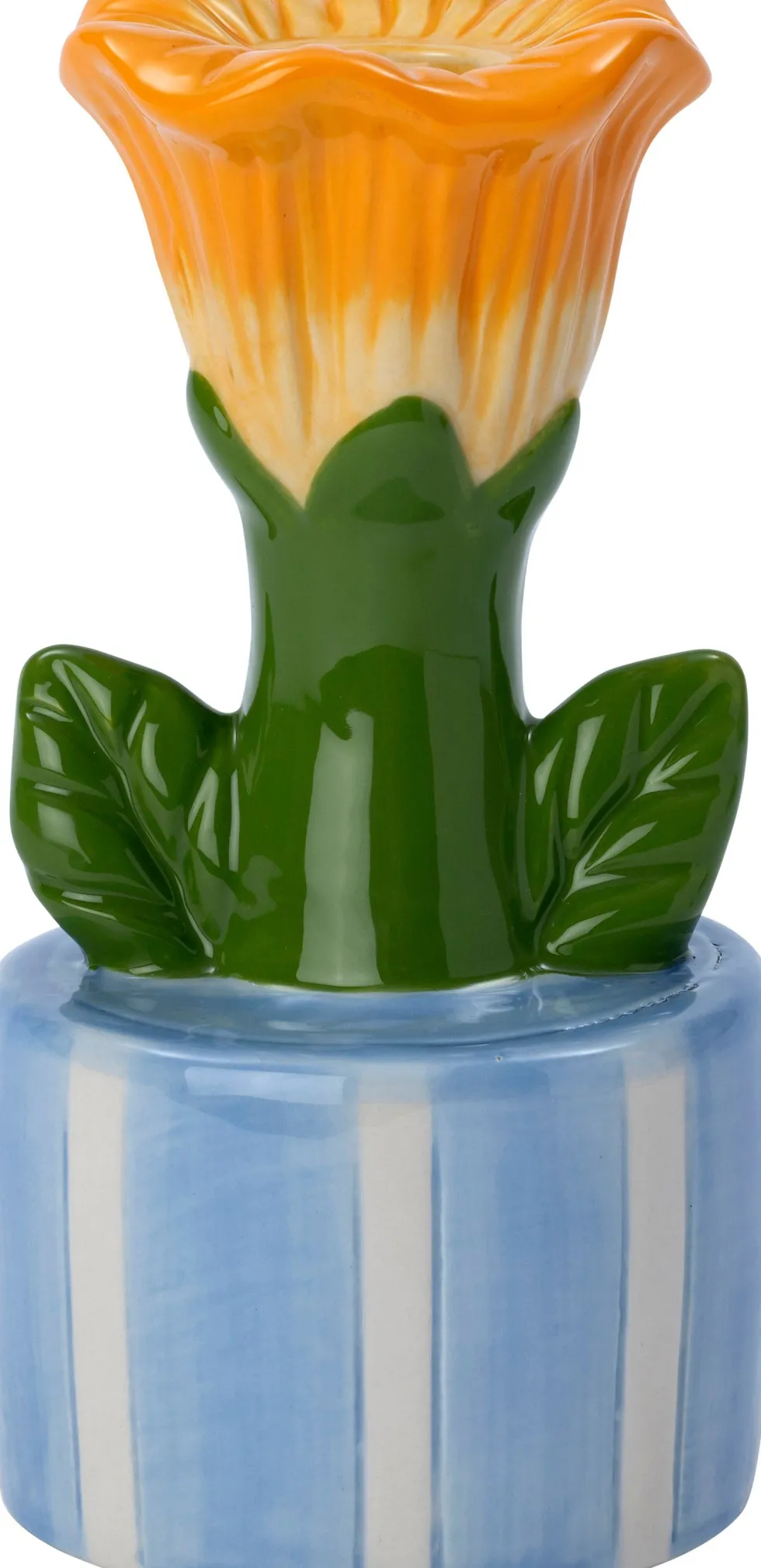 Intratuin kandelaar Ola blauw / groen / geel D 8,5 H 16,5 cm