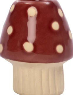 Intratuin kandelaar Olatra rood / crème D 5,2 H 6 cm