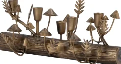 Intratuin kandelaar Paddenstoel goud 38 x 13 x 16 cm
