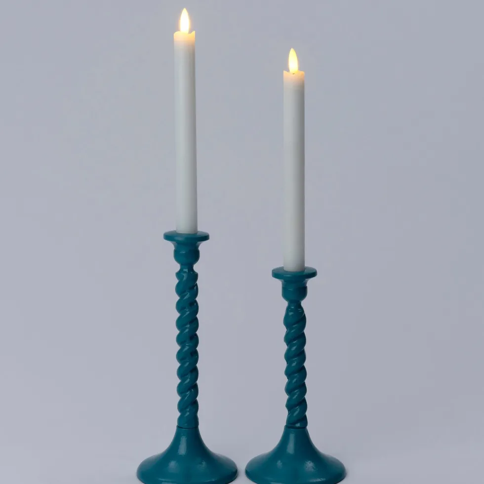 Intratuin kandelaar Ray blauw D 10,5 H 25,5 cm