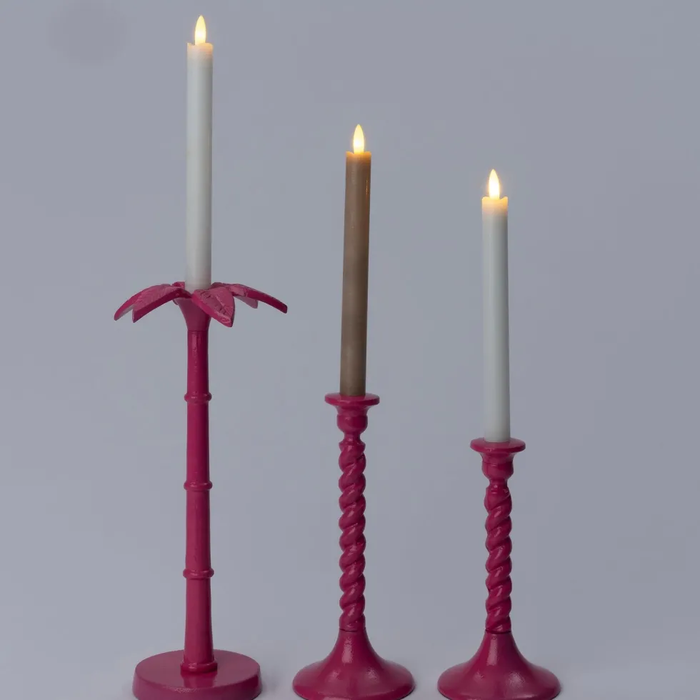 Intratuin kandelaar Ray roze D 10,5 H 25,5 cm