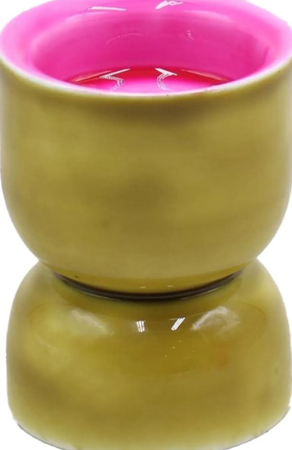 Intratuin kandelaar Rico geel / roze D 6 H 7 cm