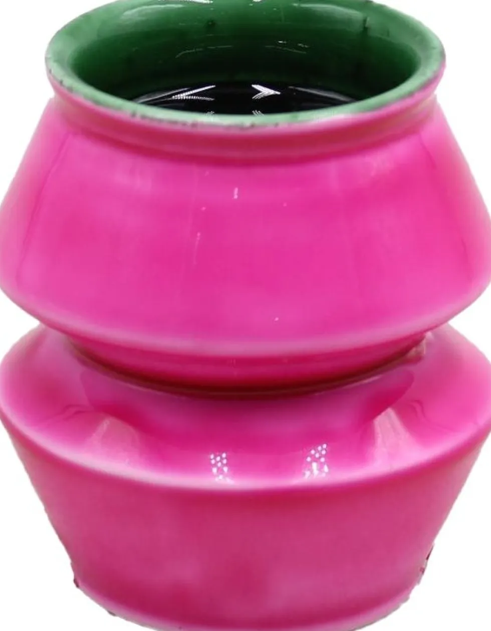 Intratuin kandelaar Rico roze / groen D 6 H 7 cm