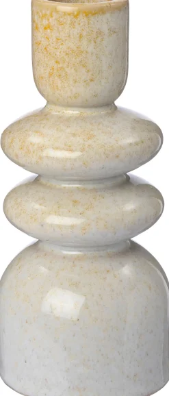 Intratuin kandelaar Rink beige D 6,6 H 14,3 cm
