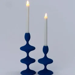 Intratuin kandelaars Mika blauw D 11 H 20 cm