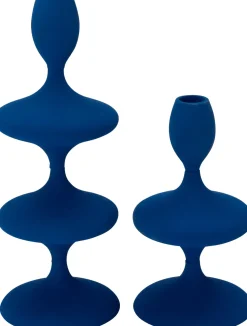 Intratuin kandelaars Mika blauw D 11 H 28 cm