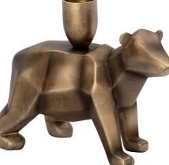 Intratuin kandelaar Tarja beer goud 15,5 x 7,5 x 12,7 cm