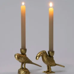 Intratuin kandelaar Toekan goud 17,5 x 4 x 12 cm