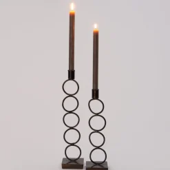 Intratuin kandelaar Troms bruin D 9 H 41 cm
