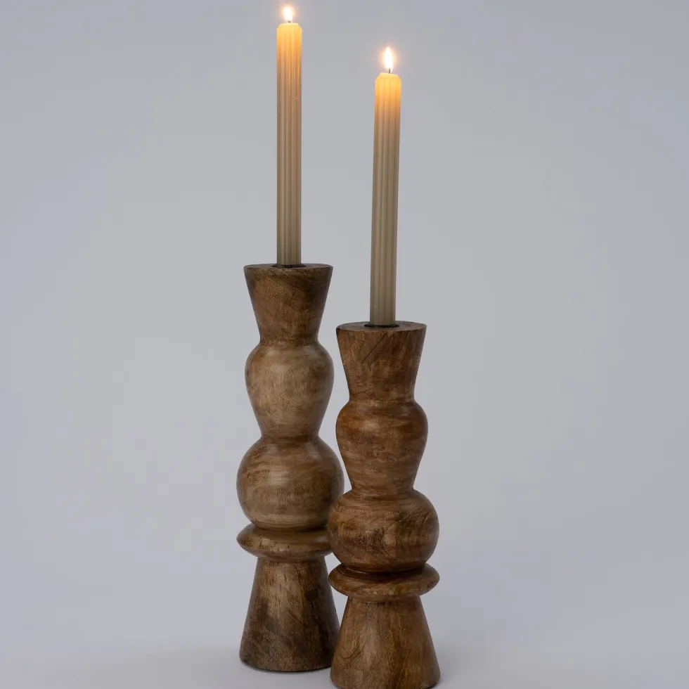 Intratuin kandelaar Zus naturel D 9 H 30 cm