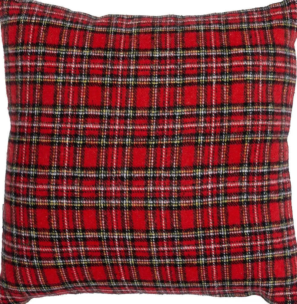 Intratuin kerstkussen Ruit rood 45 x 45 x 1 cm