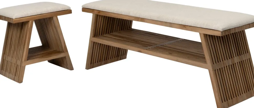 Intratuin kruk Yente naturel 40 x 28 x 40 cm