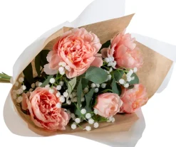 Intratuin kunstbloemen boeket Kim zalm H 55 cm