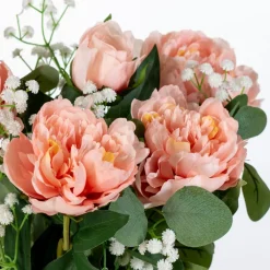 Intratuin kunstbloemen boeket Kim zalm H 55 cm