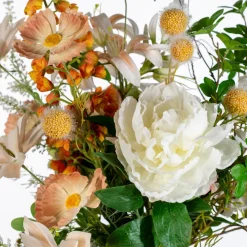 Intratuin kunstbloemen boeket Nina wit / oranje H 70 cm