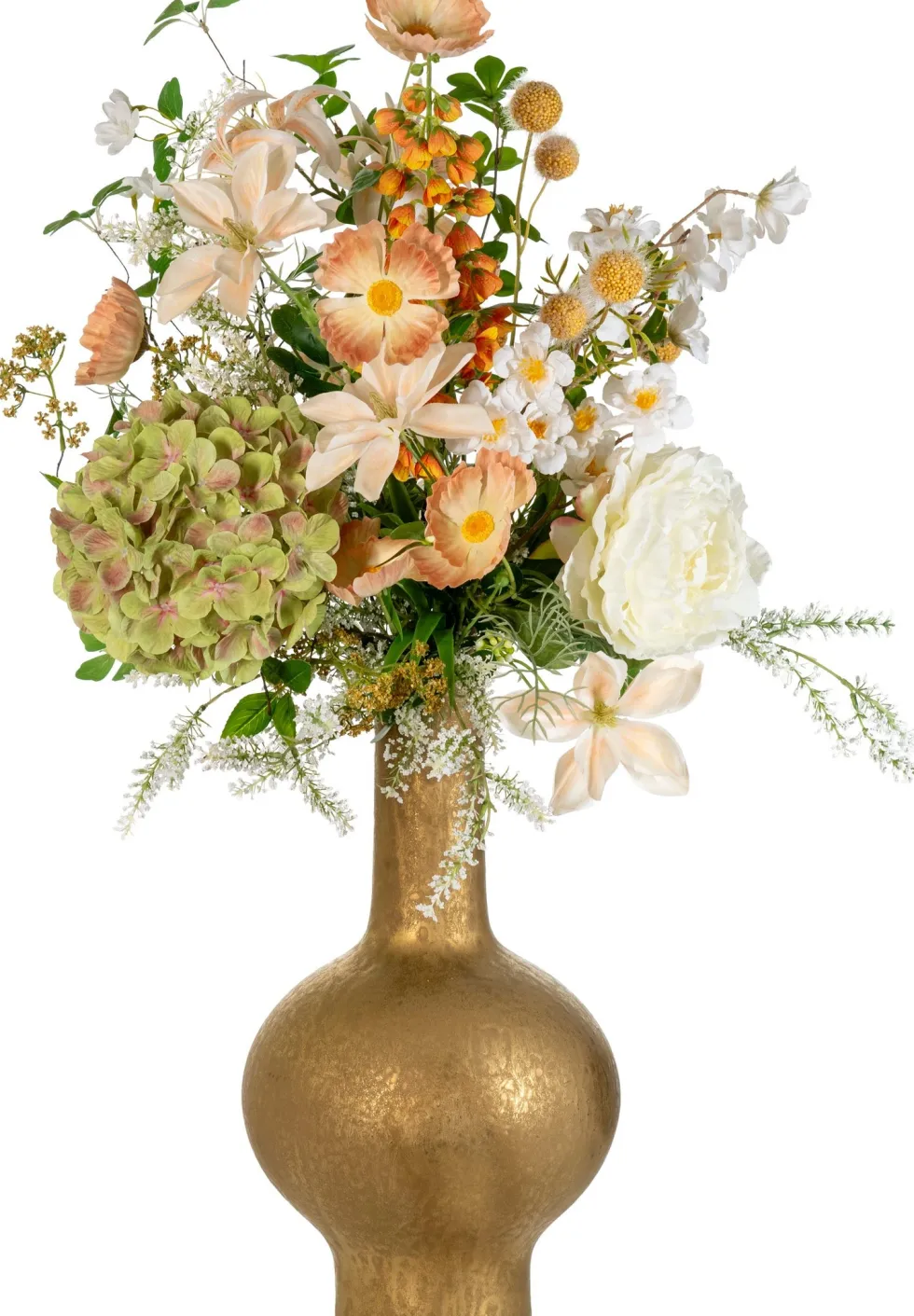 Intratuin kunstbloemen boeket Nina wit / oranje H 70 cm