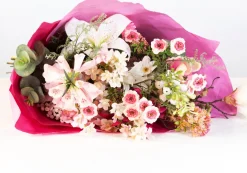 Intratuin kunstbloemen boeket Tess roze H 90 cm