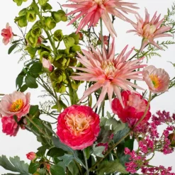 Intratuin kunstbloemen boeket Fay roze H 70 cm
