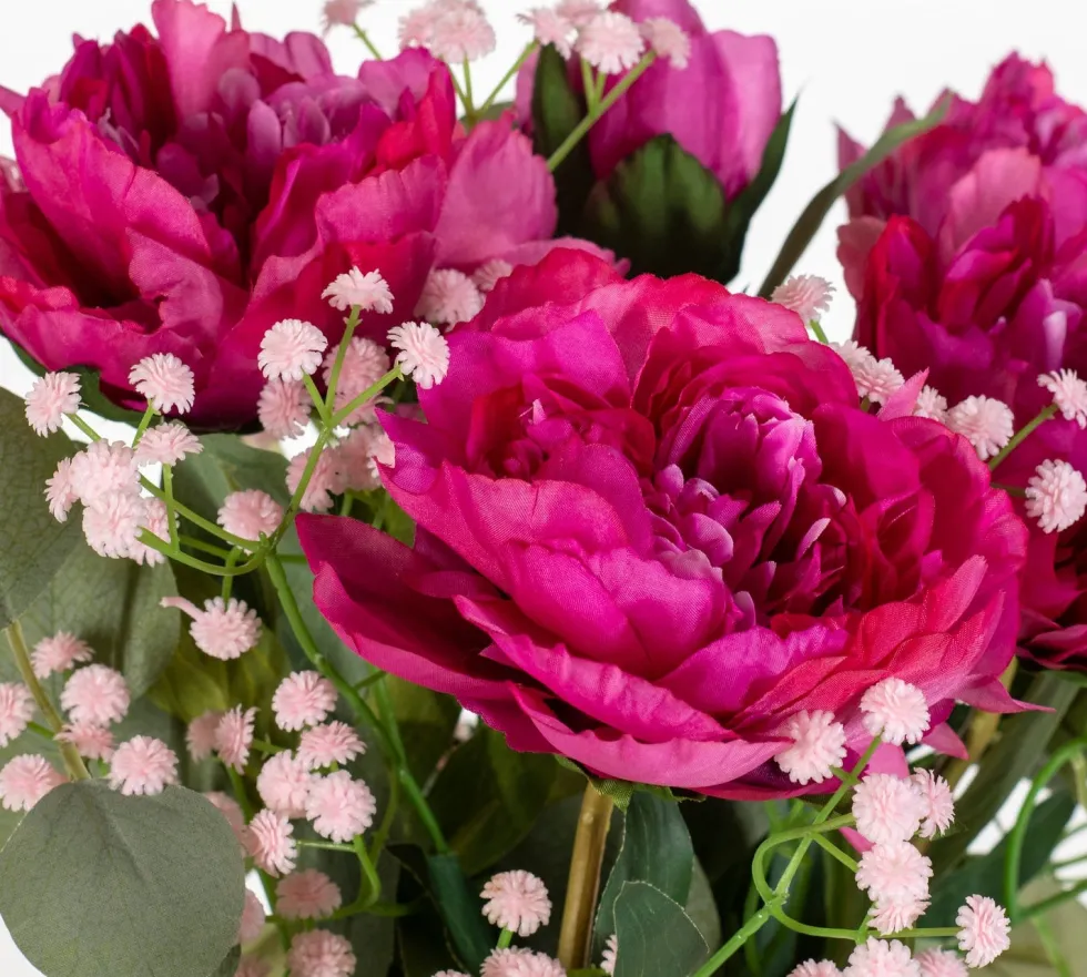 Intratuin kunstbloemen boeket Kim roze H 55 cm