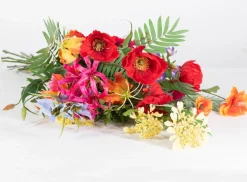 Intratuin kunstbloemen boeket Lynn rood / geel H 90 cm