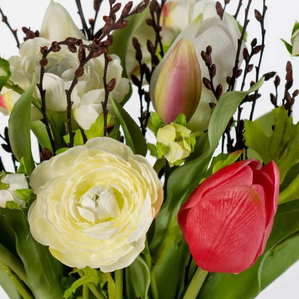 Intratuin kunstbloemen boeket Sara wit H 50 cm