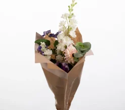 Intratuin kunstbloemen boeket Lola wit / blauw H 70 cm