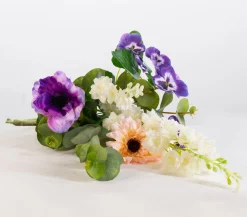Intratuin kunstbloemen boeket Lola wit / blauw H 70 cm