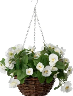 Intratuin kunsthangplant Bosviooltje wit H 50 cm
