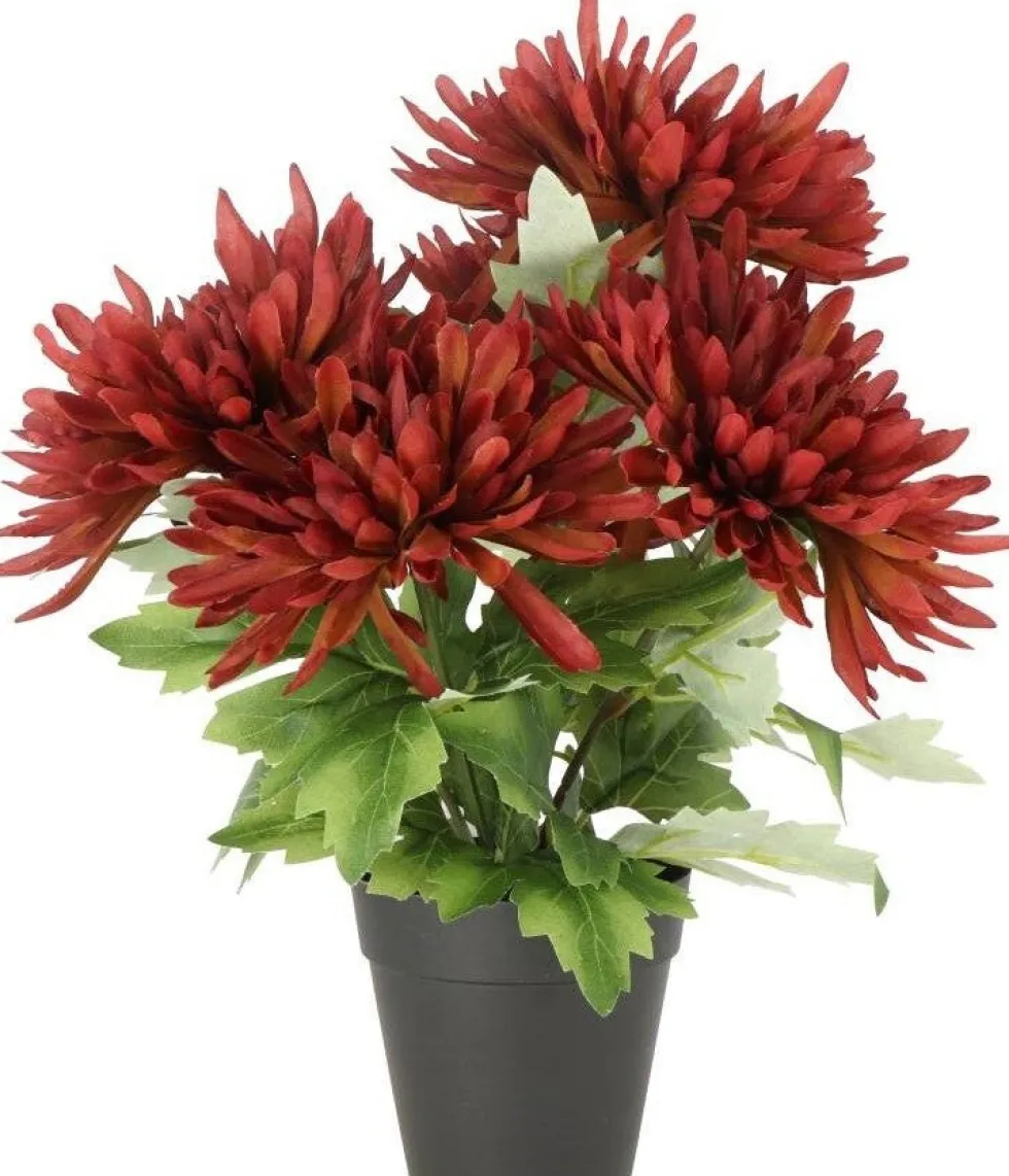 Intratuin kunstplant Chrysant rood D 9 H 30 cm