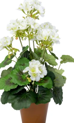 Intratuin kunstplant Geranium wit D 12 H 43 cm