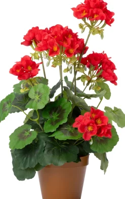Intratuin kunstplant Geranium rood D 8,5 H 34 cm