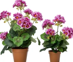 Intratuin kunstplant Geranium paars D 12 H 43 cm