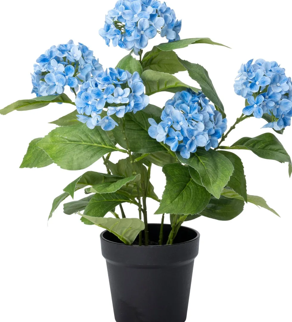 Intratuin kunstplant Hortensia blauw D 15 H 50 cm