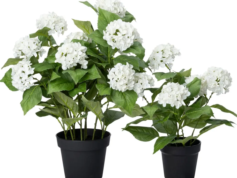 Intratuin kunstplant Hortensia wit D 20 H 68 cm