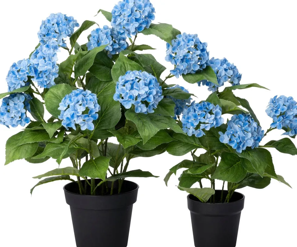 Intratuin kunstplant Hortensia blauw D 20 H 68 cm