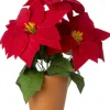 Intratuin kunstplant Kerstster donkerrood H 32 cm