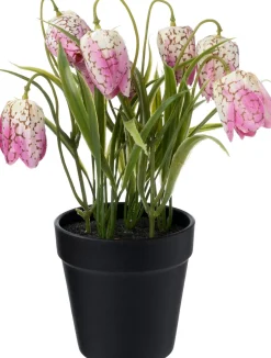 Intratuin kunstplant Kievitsbloem roze D 9 H 22 cm