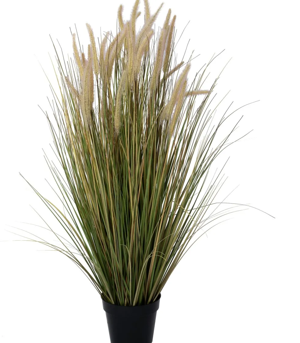 Intratuin kunstplant Lampenpoetsersgras geel D 17 H 100 cm